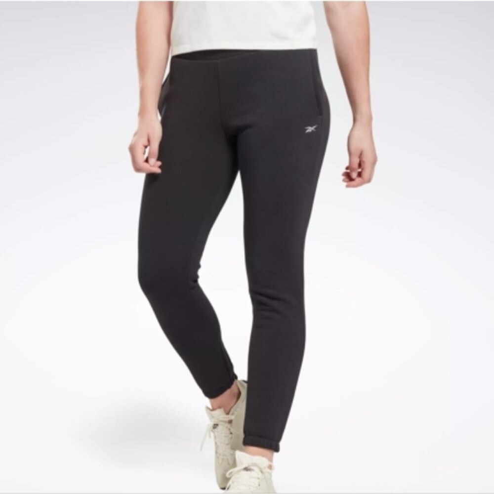 Reebok Lux Fleece Pants in Black Size S NWT
